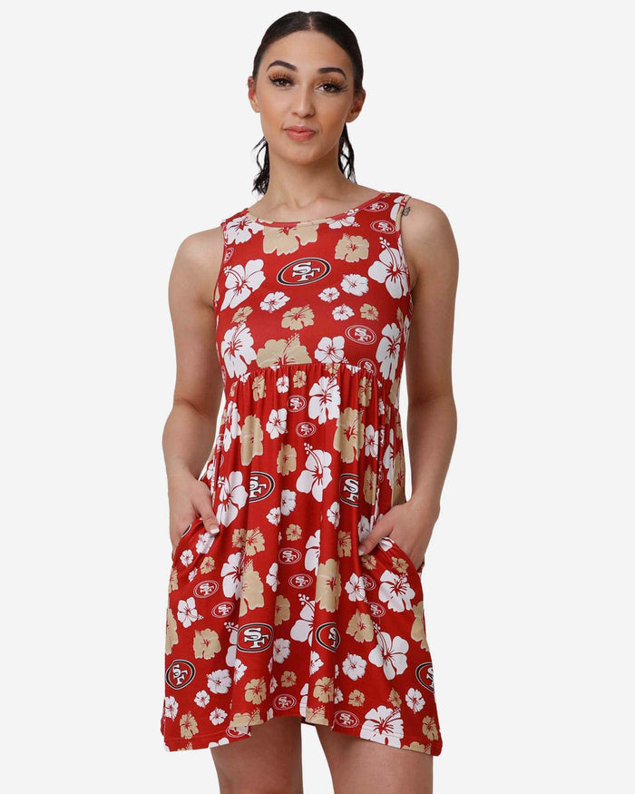 San Francisco 49ers Womens Fan Favorite Floral Sundress FOCO S - FOCO.com