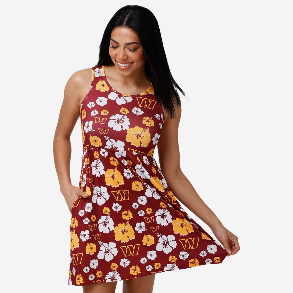 Washington Commanders Womens Fan Favorite Floral Sundress FOCO S - FOCO.com