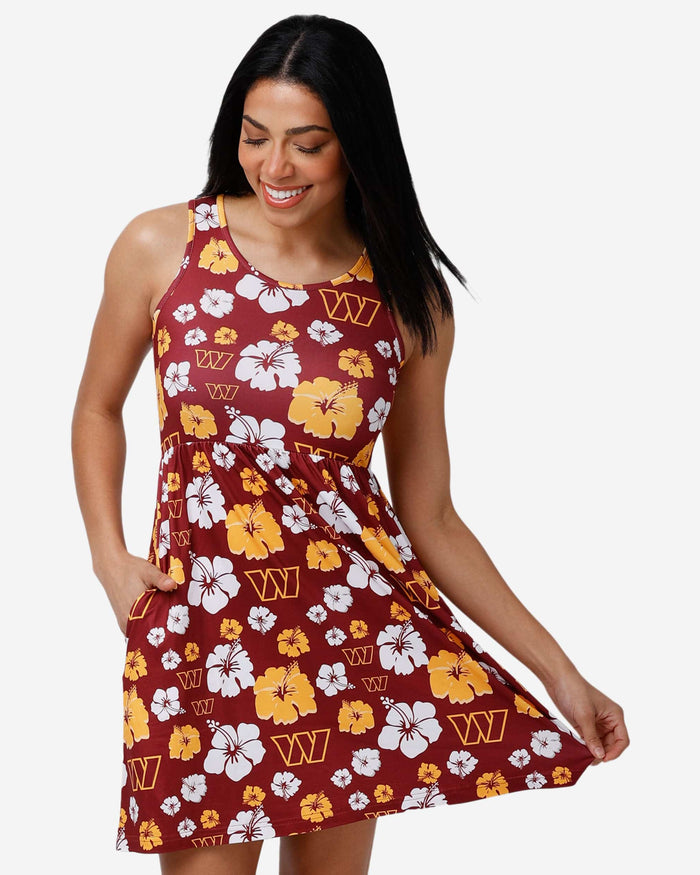 Washington Commanders Womens Fan Favorite Floral Sundress FOCO S - FOCO.com