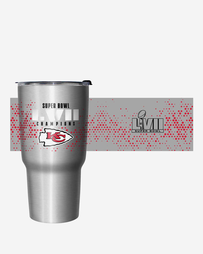 Kansas City Chiefs Super Bowl LVII Champions Metallic Digital 27 oz Stainless Steel Tumbler FOCO - FOCO.com