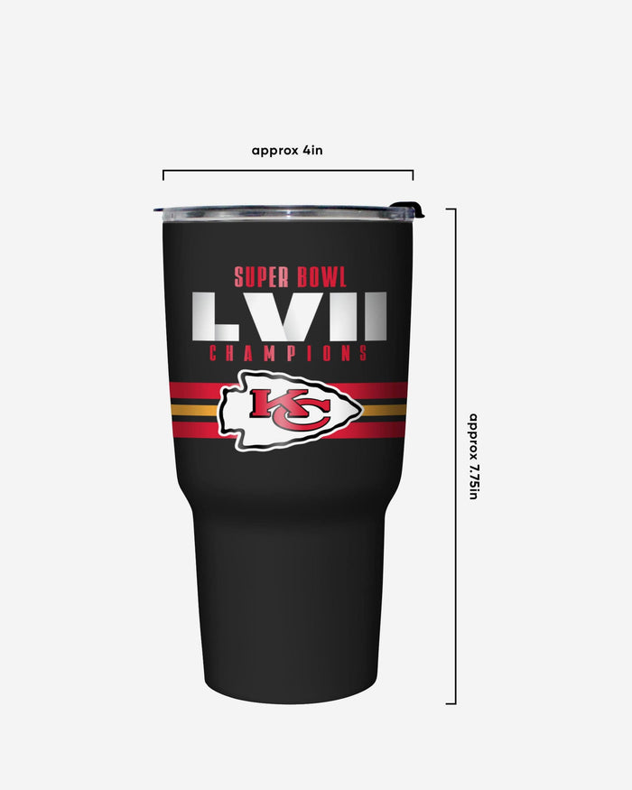 Kansas City Chiefs Super Bowl LVII Champions Team Stripe 27 oz Stainless Steel Tumbler FOCO - FOCO.com