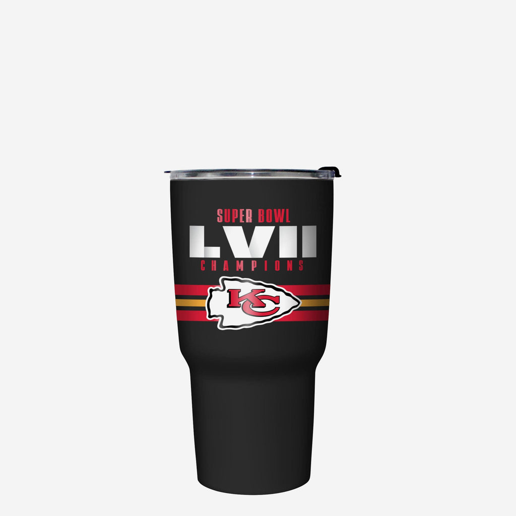 Kansas City Chiefs Super Bowl LVII Champions Team Stripe 27 oz Stainless Steel Tumbler FOCO - FOCO.com