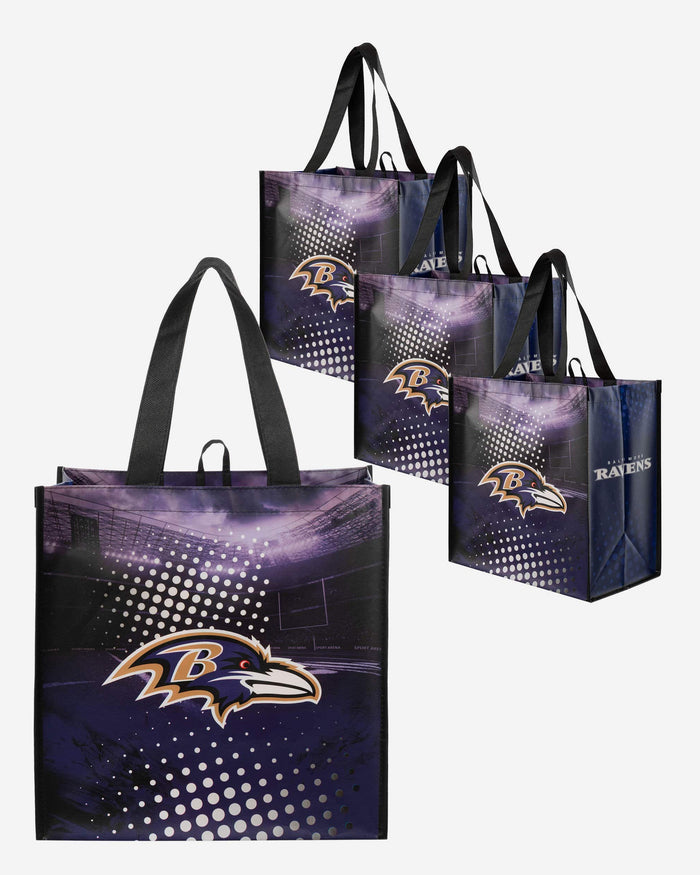 Baltimore Ravens 4 Pack Reusable Shopping Bags FOCO - FOCO.com