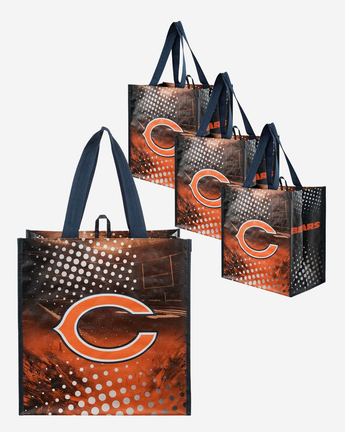 Chicago Bears 4 Pack Reusable Shopping Bags FOCO - FOCO.com