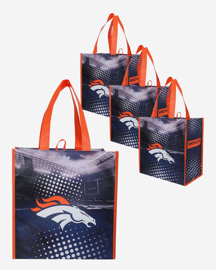 Denver Broncos 4 Pack Reusable Shopping Bag FOCO - FOCO.com