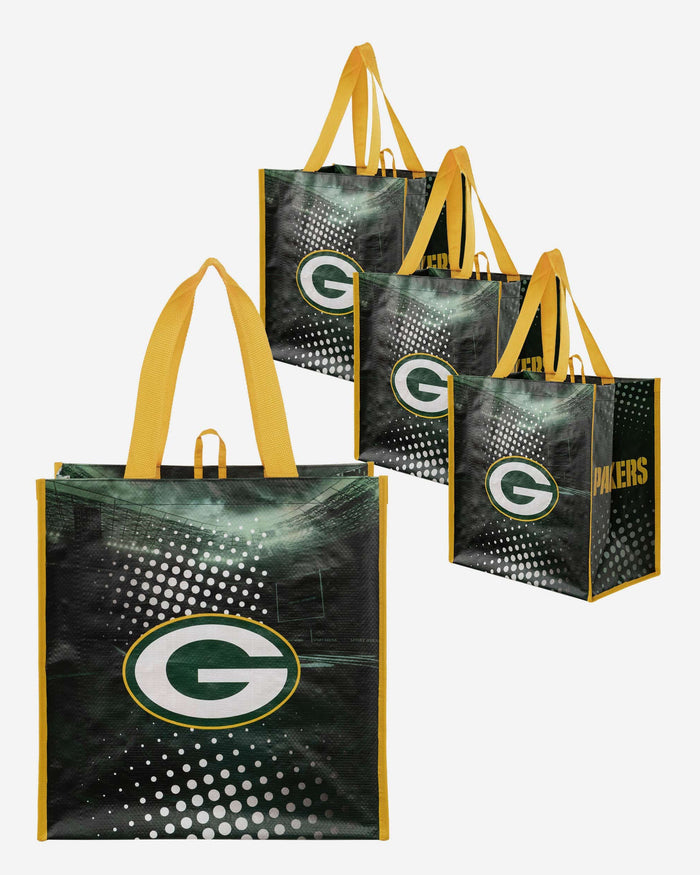 Green Bay Packers 4 Pack Reusable Shopping Bags FOCO - FOCO.com