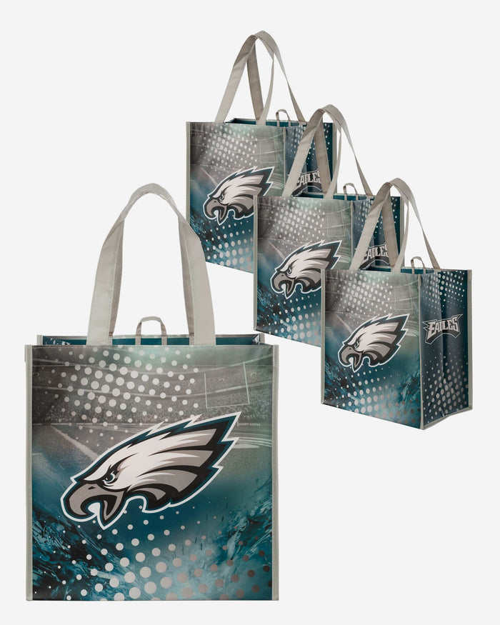 Philadelphia Eagles 4 Pack Reusable Shopping Bags FOCO - FOCO.com