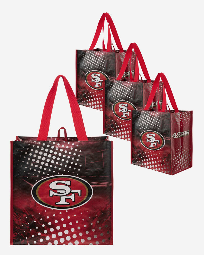 San Francisco 49ers 4 Pack Reusable Shopping Bags FOCO - FOCO.com