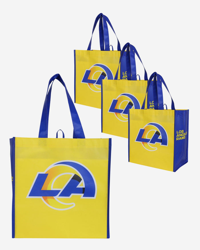 Los Angeles Rams 4 Pack Reusable Shopping Bag FOCO - FOCO.com