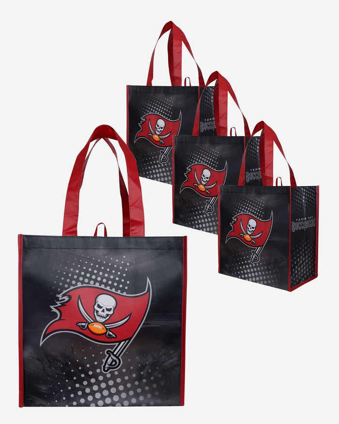 Tampa Bay Buccaneers 4 Pack Reusable Shopping Bag FOCO - FOCO.com