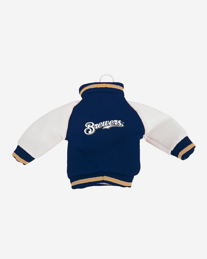 Milwaukee Brewers Fabric Varsity Jacket Ornament FOCO - FOCO.com