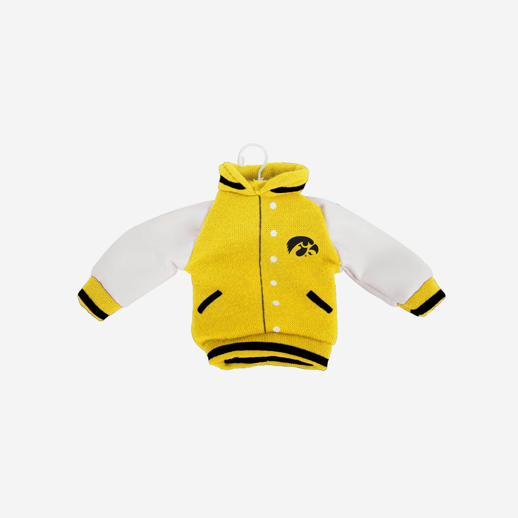 Iowa Hawkeyes Fabric Varsity Jacket Ornament FOCO - FOCO.com