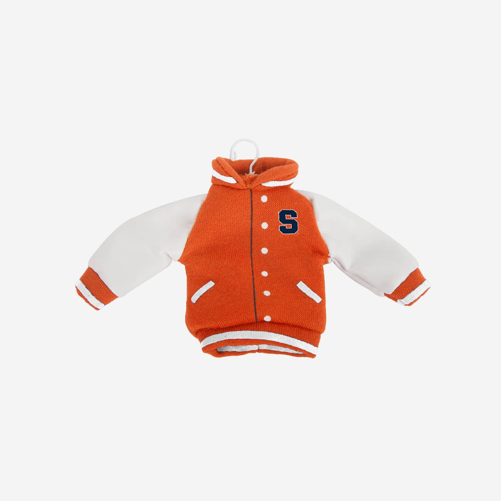 Syracuse Orange Fabric Varsity Jacket Ornament FOCO - FOCO.com