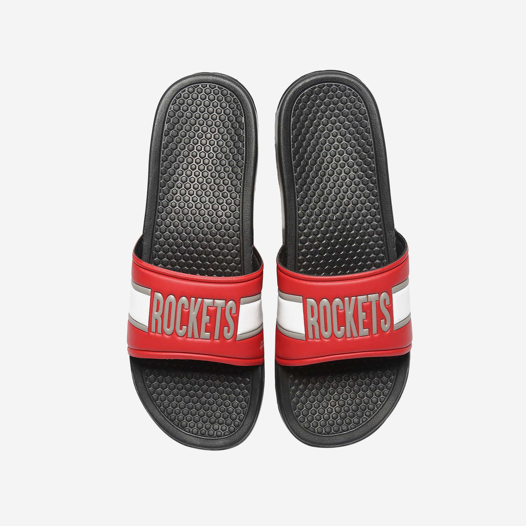 Houston Rockets Raised Wordmark Slide FOCO S - FOCO.com