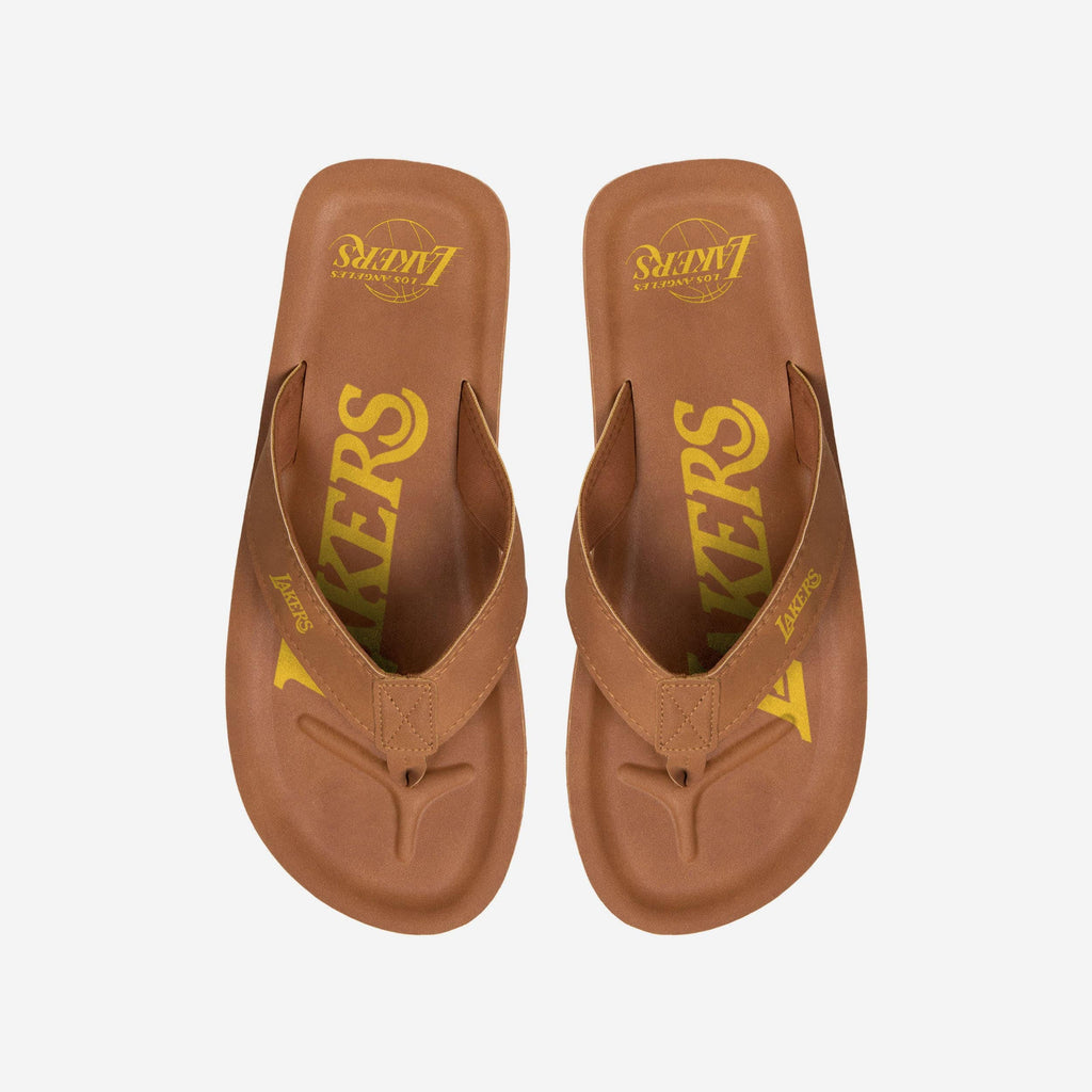 Los Angeles Lakers Color Pop Contour Flip Flop FOCO S - FOCO.com