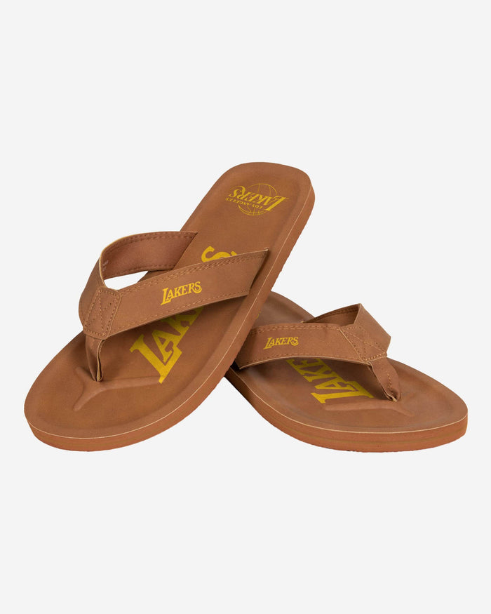 Los Angeles Lakers Color Pop Contour Flip Flop FOCO - FOCO.com