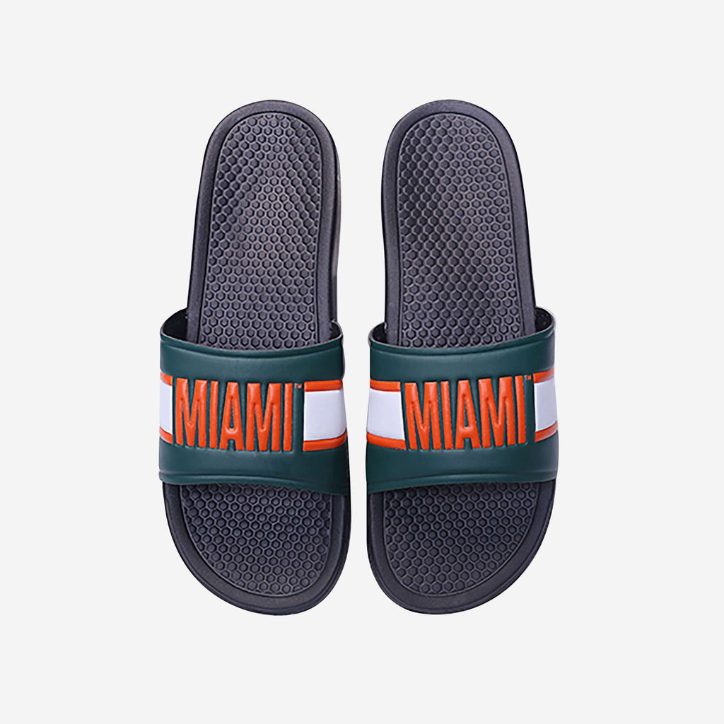 Miami Hurricanes Raised Wordmark Slide FOCO S - FOCO.com