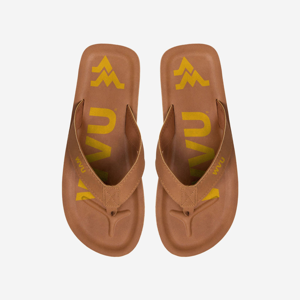 West Virginia Mountaineers Color Pop Contour Flip Flop FOCO S - FOCO.com