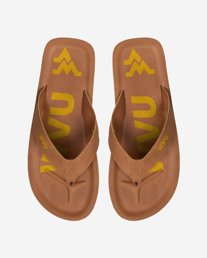 West Virginia Mountaineers Color Pop Contour Flip Flop FOCO S - FOCO.com