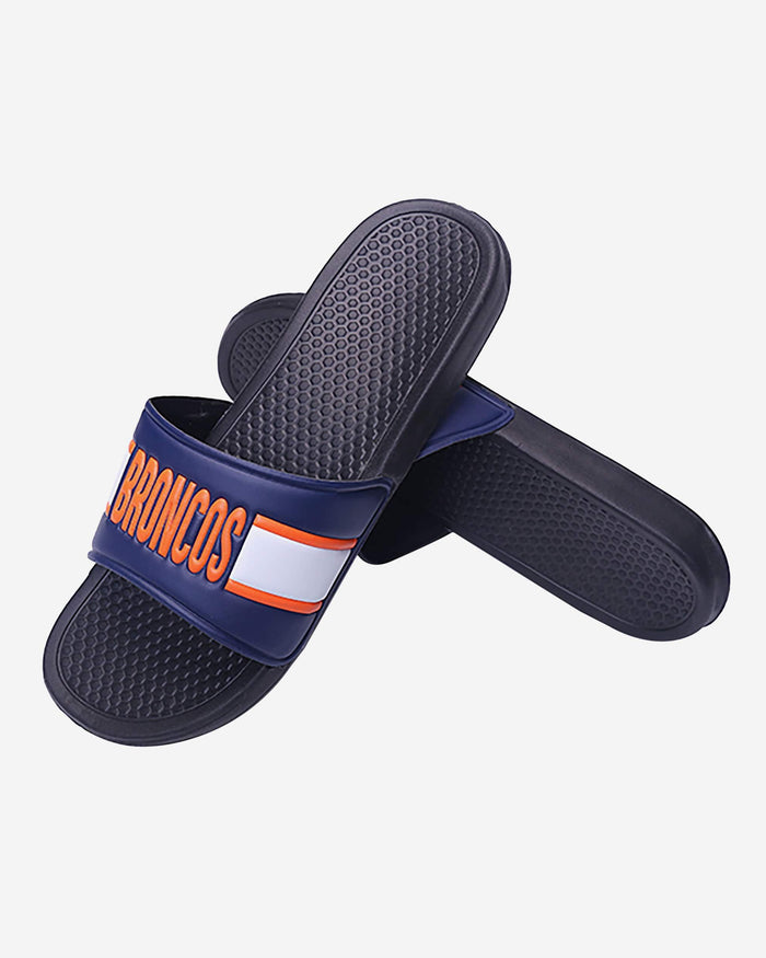 Denver Broncos Raised Wordmark Slide FOCO - FOCO.com