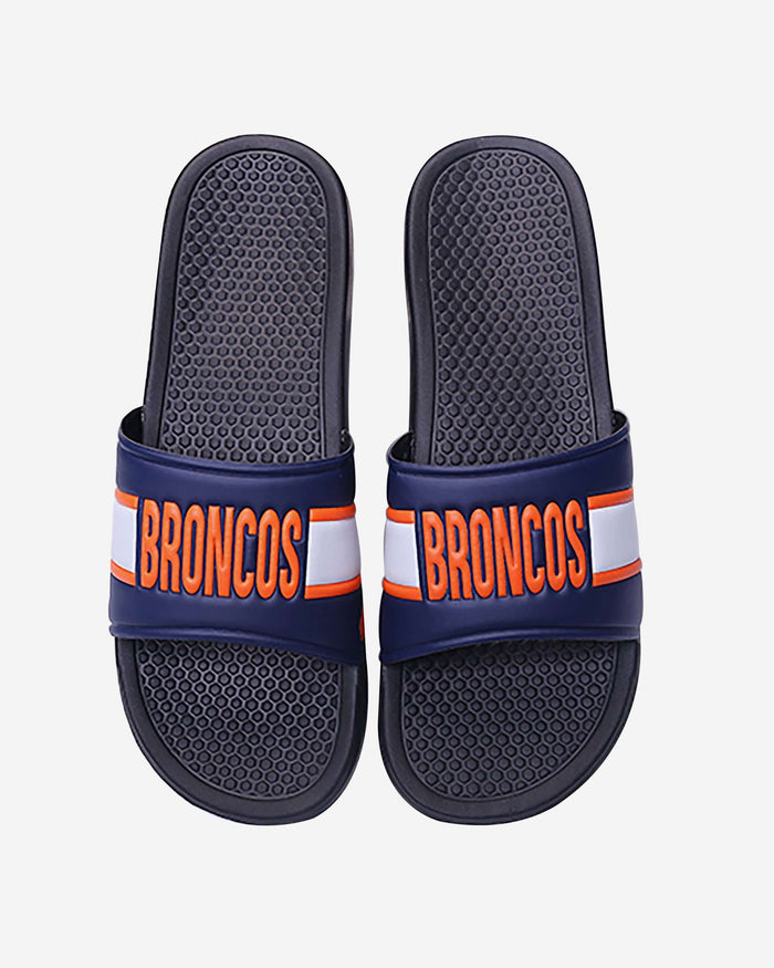 Denver Broncos Raised Wordmark Slide FOCO S - FOCO.com