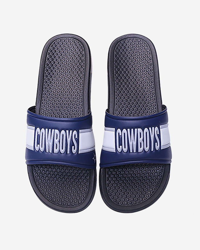 Dallas Cowboys Raised Wordmark Slide FOCO S - FOCO.com