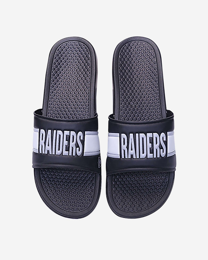 Las Vegas Raiders Raised Wordmark Slide FOCO S - FOCO.com