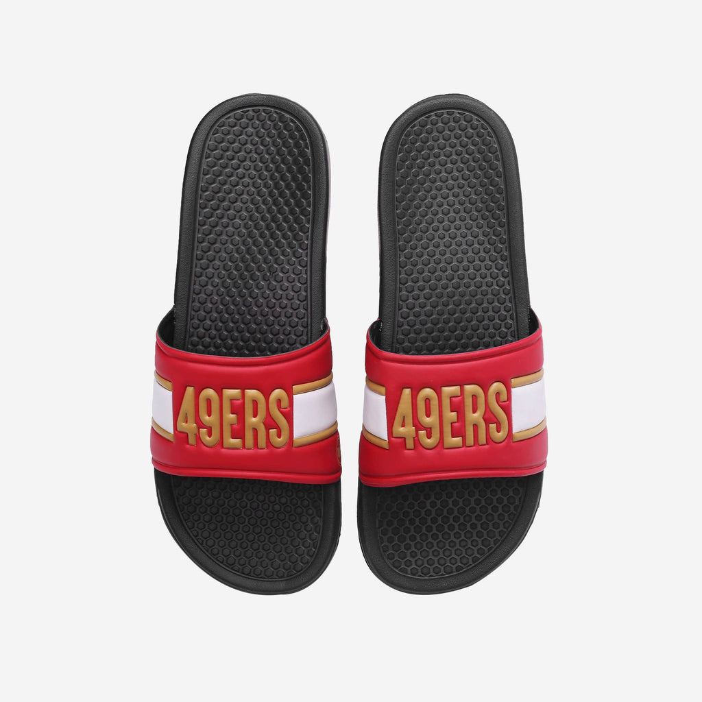 San Francisco 49ers Raised Wordmark Slide FOCO S - FOCO.com