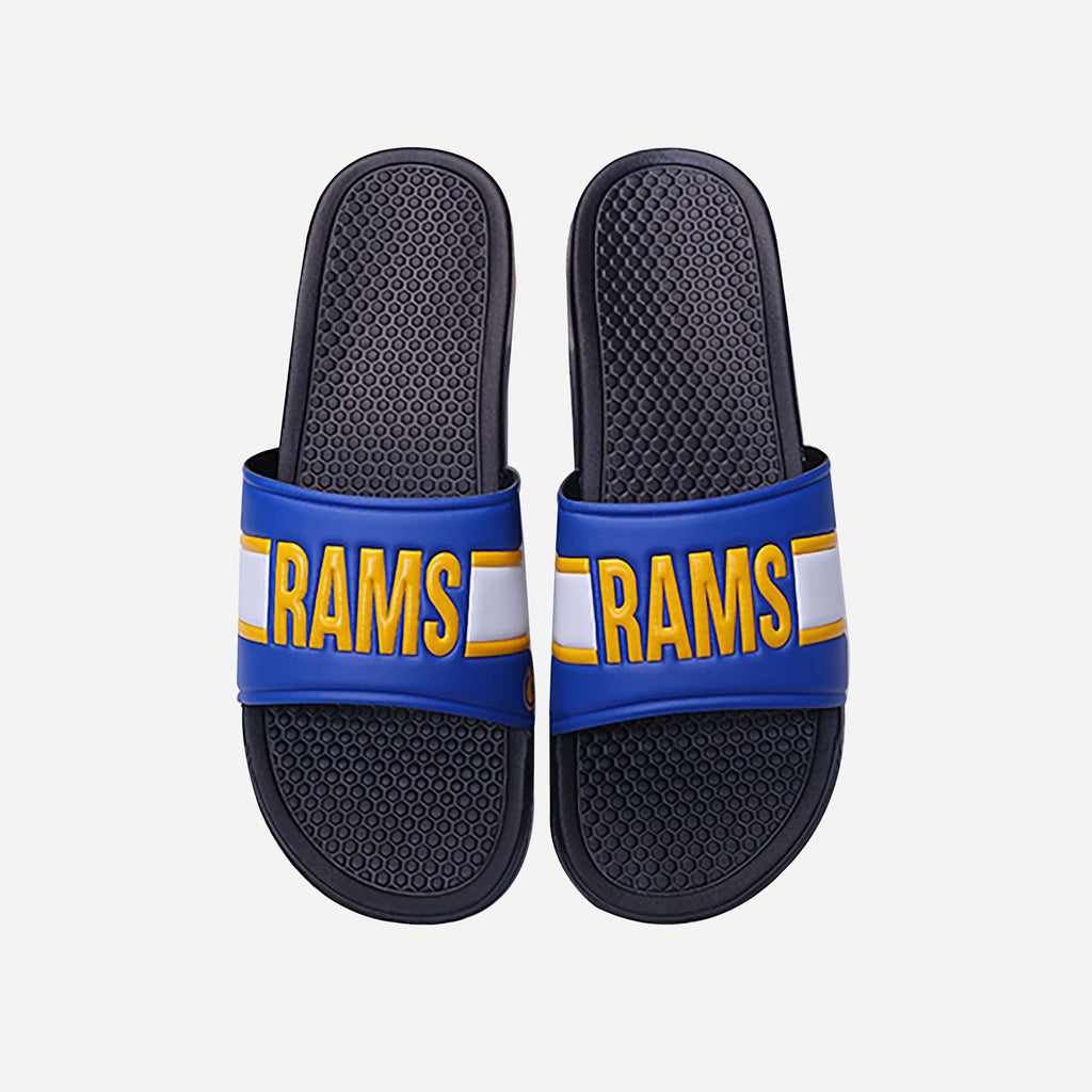 Los Angeles Rams Raised Wordmark Slide FOCO S - FOCO.com