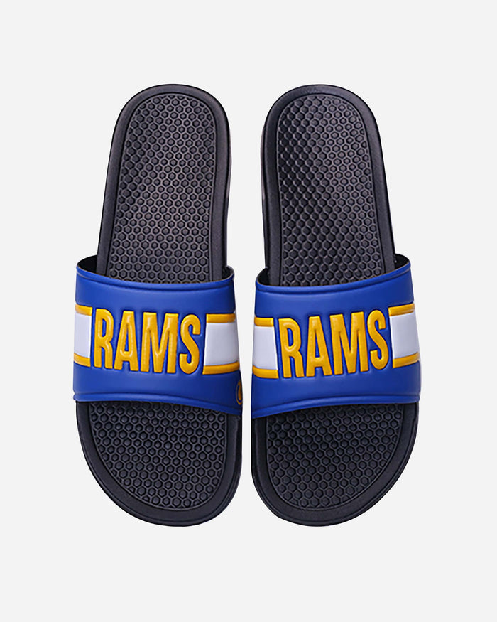 Los Angeles Rams Raised Wordmark Slide FOCO S - FOCO.com