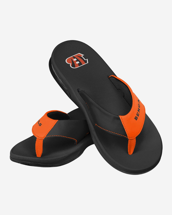 Cincinnati Bengals Team Color Contour Flip Flop FOCO - FOCO.com