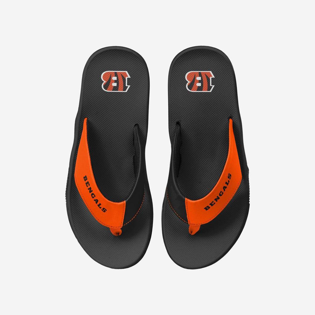 Cincinnati Bengals Team Color Contour Flip Flop FOCO S - FOCO.com