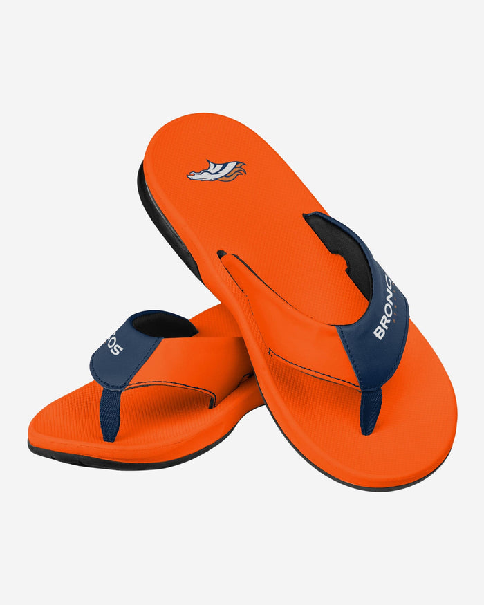 Denver Broncos Team Color Contour Flip Flop FOCO - FOCO.com