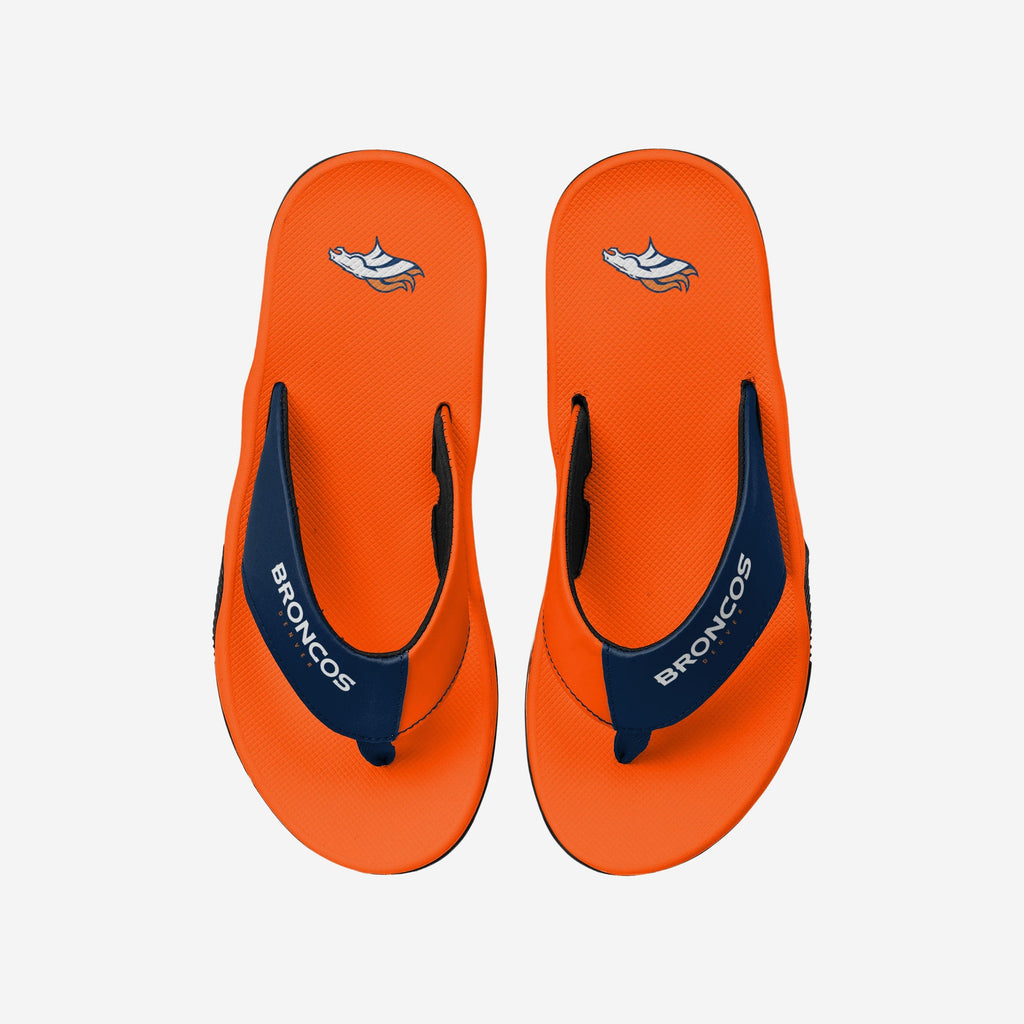 Denver Broncos Team Color Contour Flip Flop FOCO S - FOCO.com