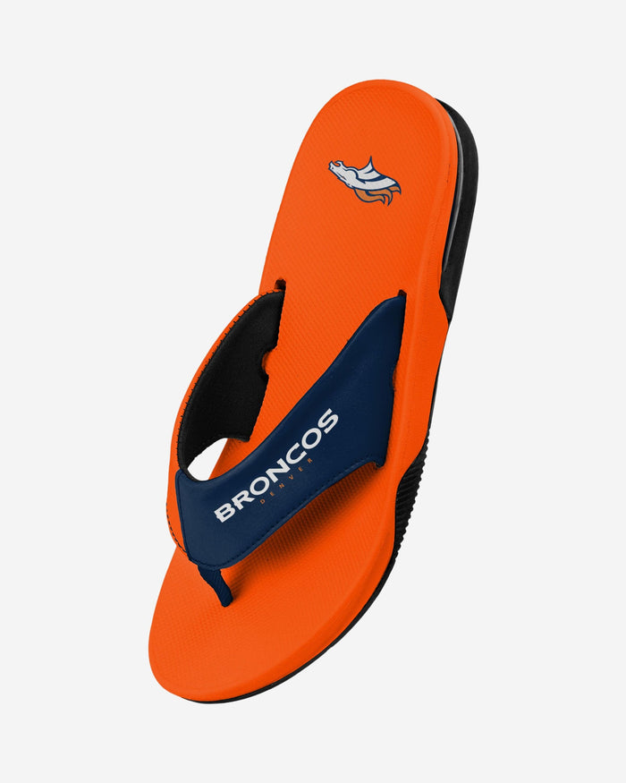 Denver Broncos Team Color Contour Flip Flop FOCO - FOCO.com