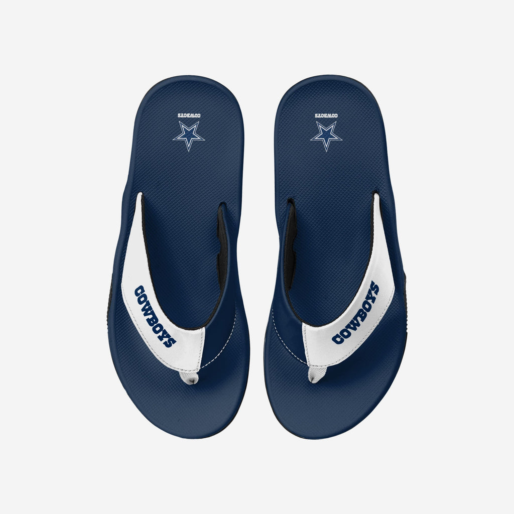 Dallas Cowboys Team Color Contour Flip Flop FOCO S - FOCO.com