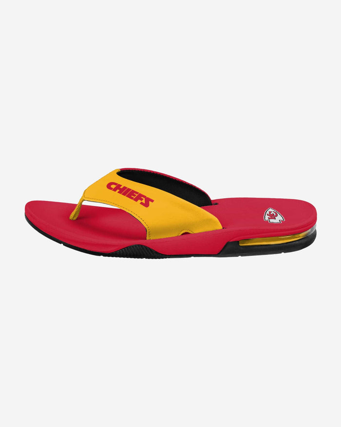 Kansas City Chiefs Team Color Contour Flip Flop FOCO - FOCO.com