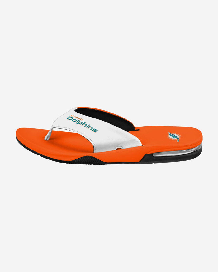 Miami Dolphins Team Color Contour Flip Flop FOCO - FOCO.com