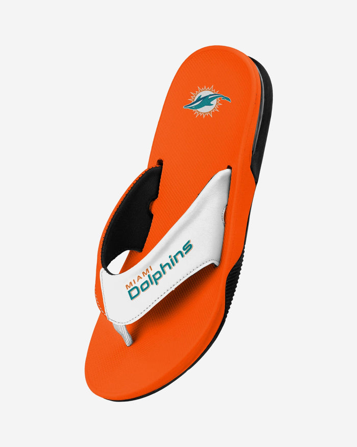 Miami Dolphins Team Color Contour Flip Flop FOCO - FOCO.com