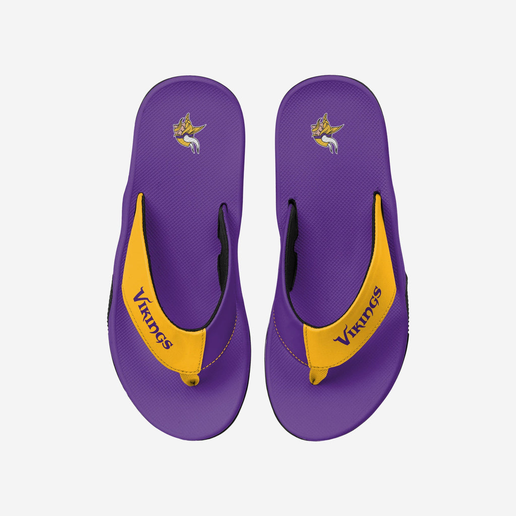 Minnesota Vikings Team Color Contour Flip Flop FOCO S - FOCO.com