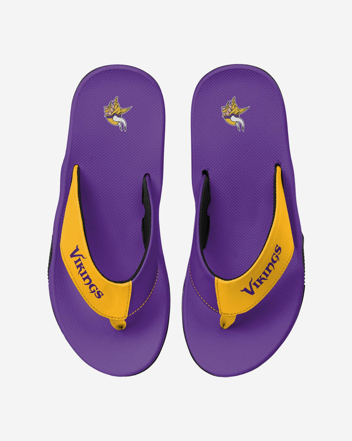 Minnesota Vikings Team Color Contour Flip Flop FOCO S - FOCO.com