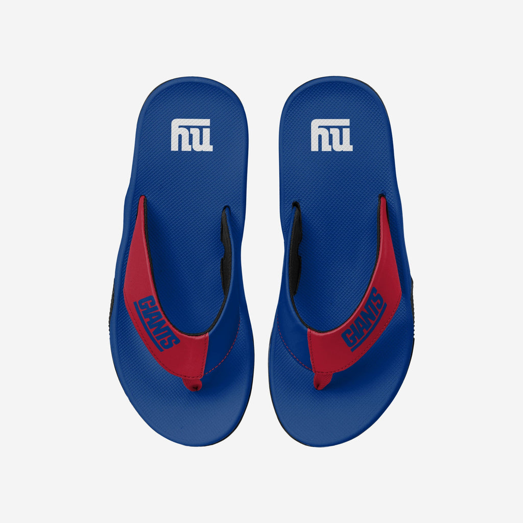 New York Giants Team Color Contour Flip Flop FOCO S - FOCO.com