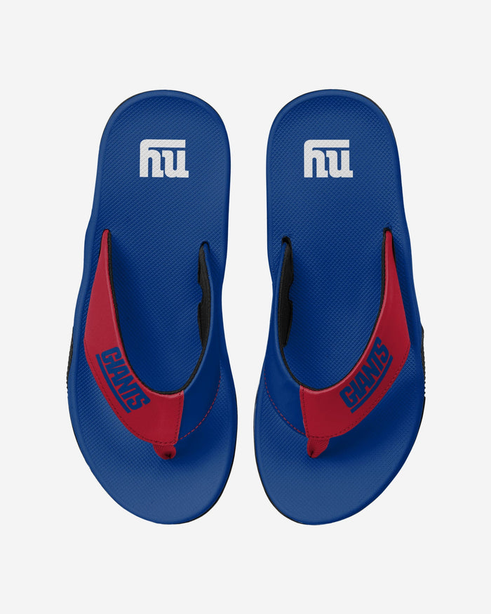 New York Giants Team Color Contour Flip Flop FOCO S - FOCO.com