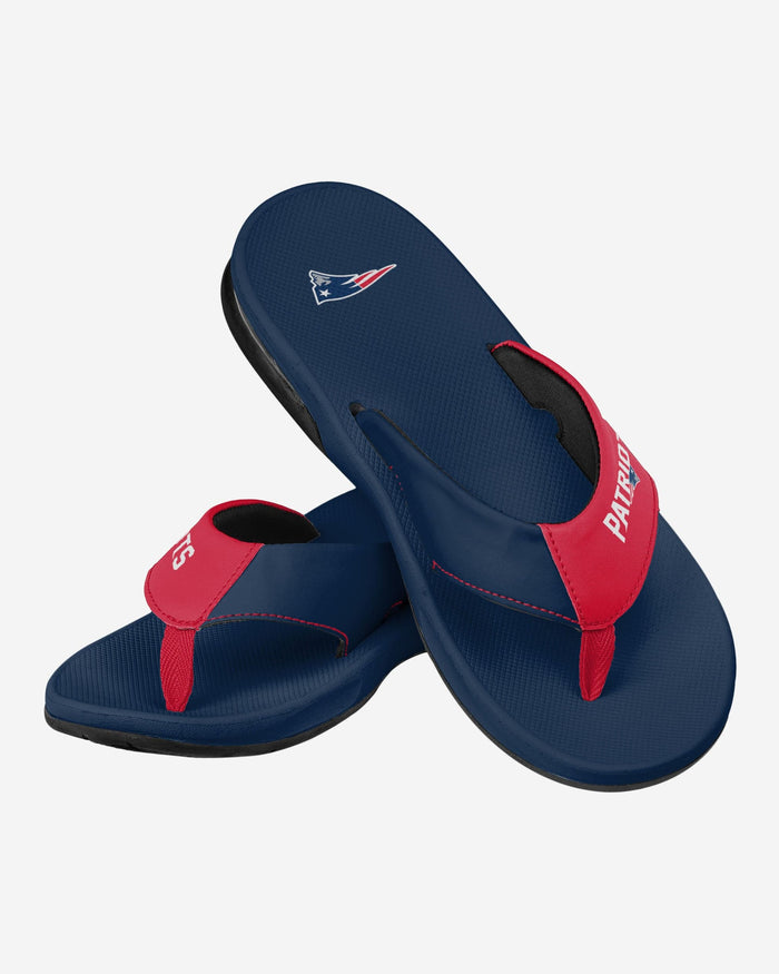 New England Patriots Team Color Contour Flip Flop FOCO - FOCO.com