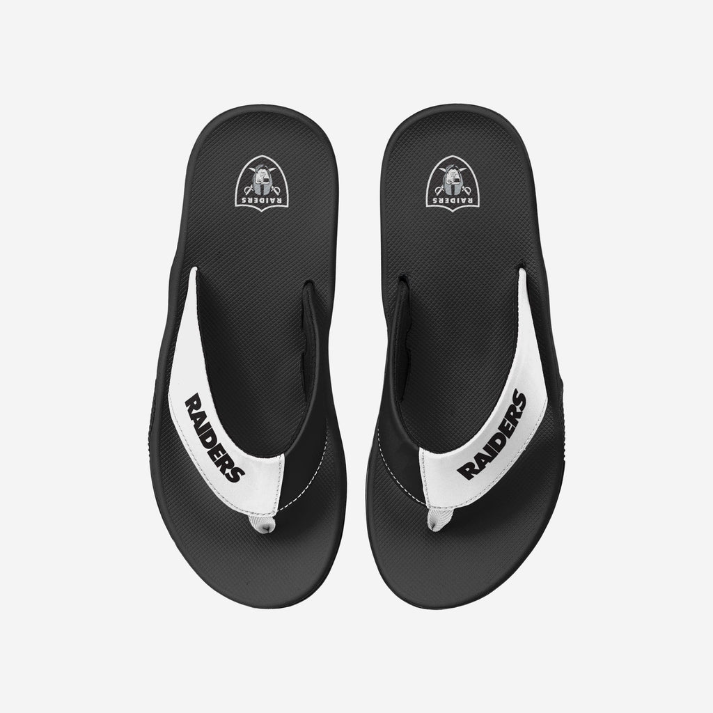 Las Vegas Raiders Team Color Contour Flip Flop FOCO S - FOCO.com