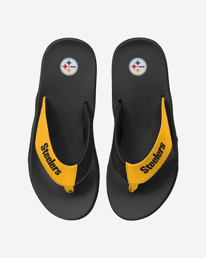 Pittsburgh Steelers Team Color Contour Flip Flop FOCO S - FOCO.com