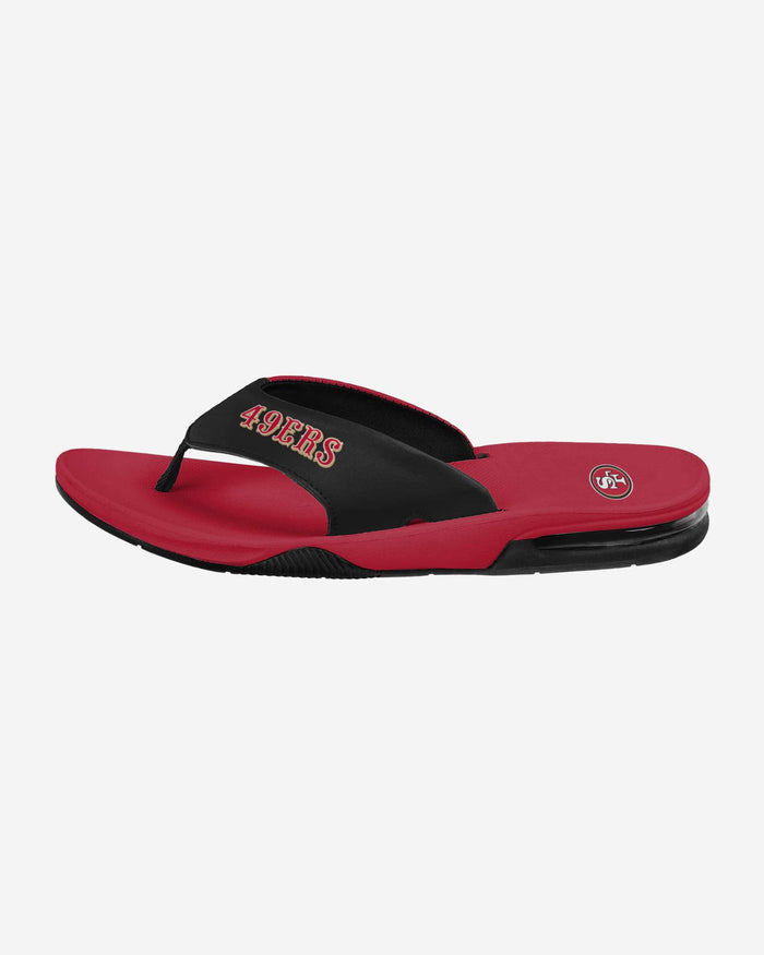 San Francisco 49ers Team Color Contour Flip Flop FOCO - FOCO.com