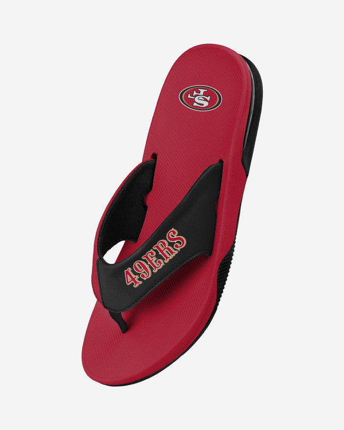 San Francisco 49ers Team Color Contour Flip Flop FOCO - FOCO.com