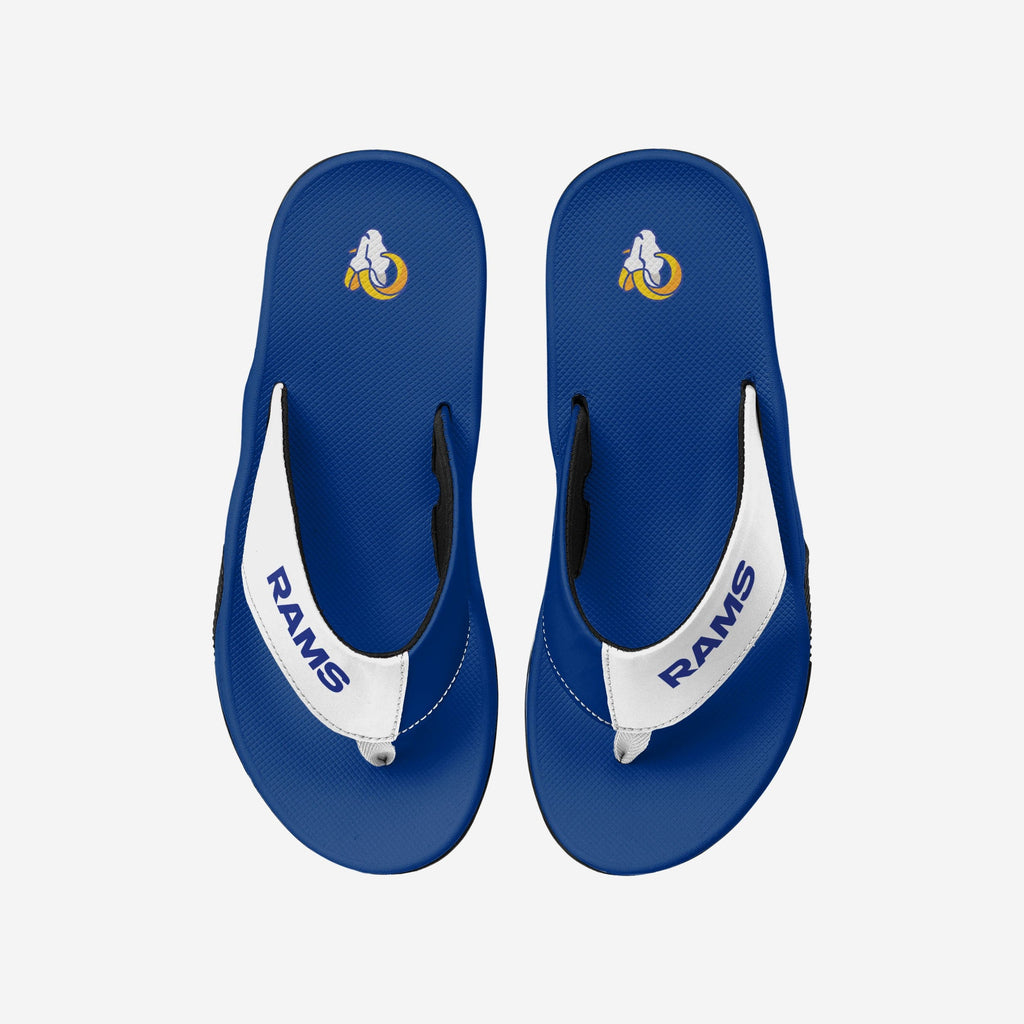 Los Angeles Rams Team Color Contour Flip Flop FOCO S - FOCO.com