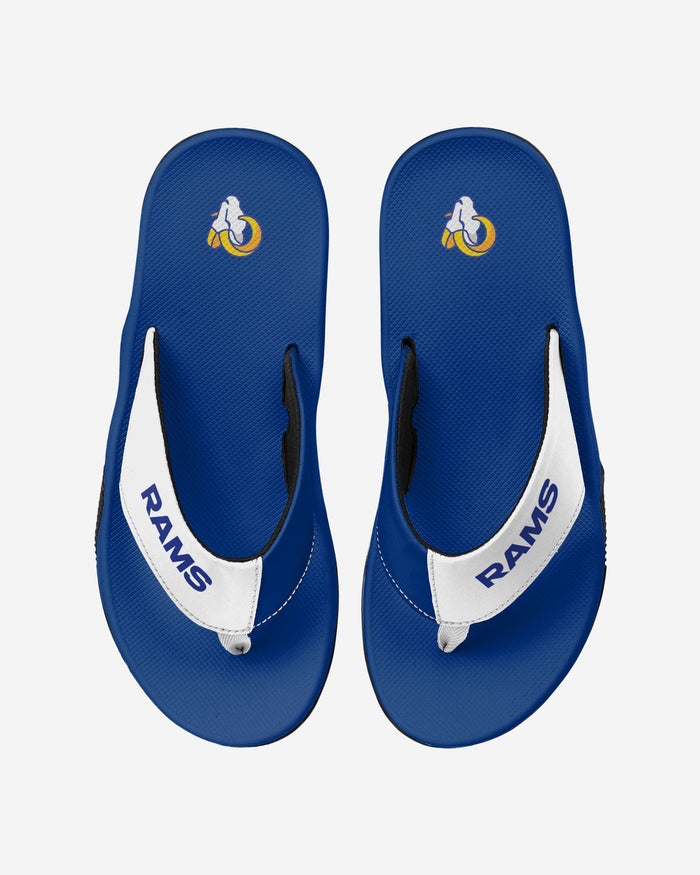 Los Angeles Rams Team Color Contour Flip Flop FOCO S - FOCO.com